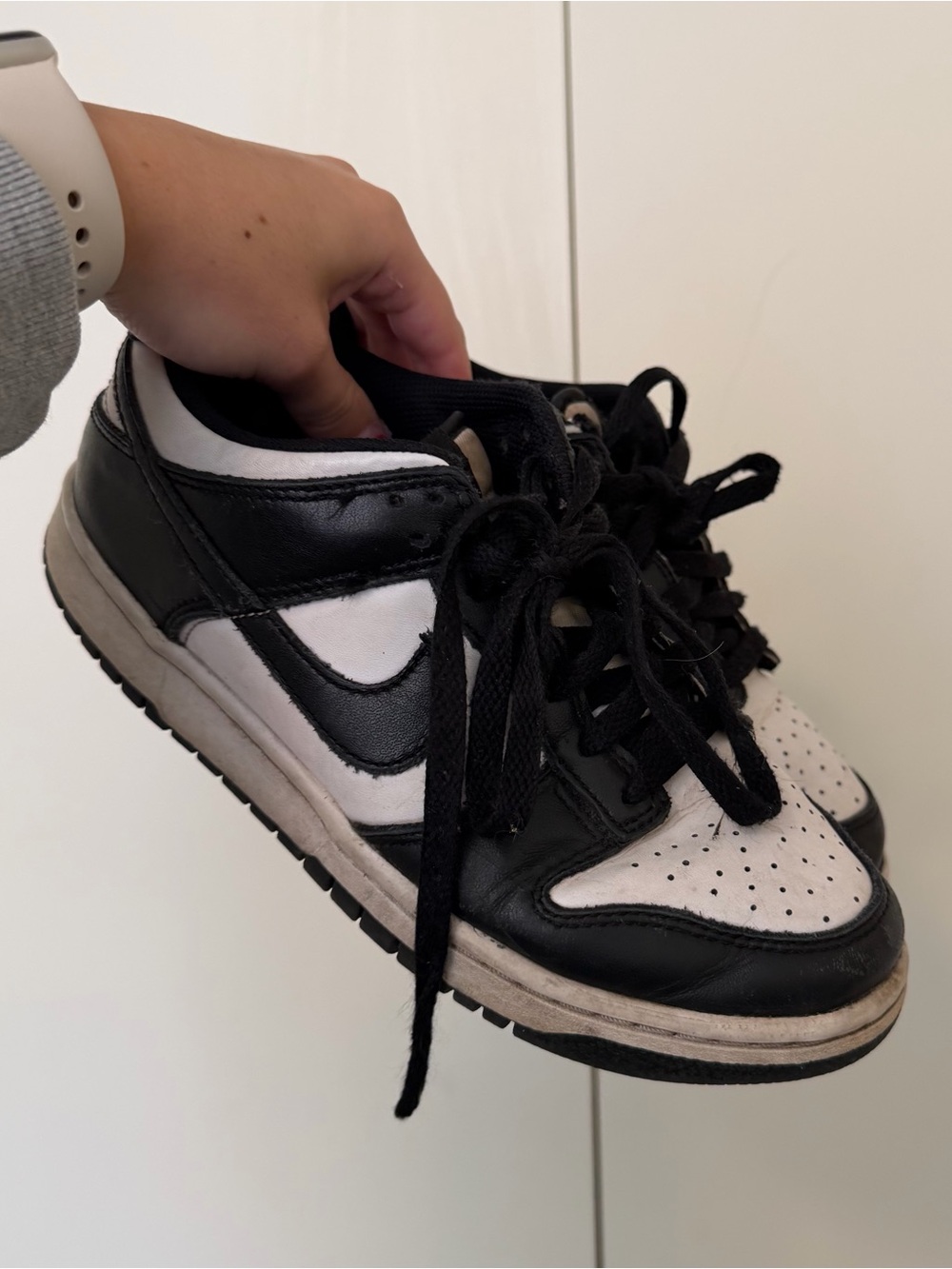 Panda Nike Dunk Low Big Kids Shoes - Black & White - 6Y or 7.5 Women’s
